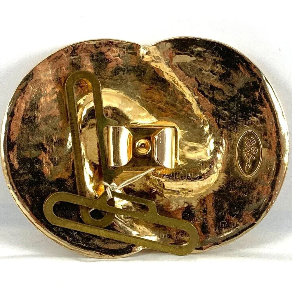 Vintage Belt Buckle Women's Nan Lewis Rope Woven Circles Women's 80s‎ 90s